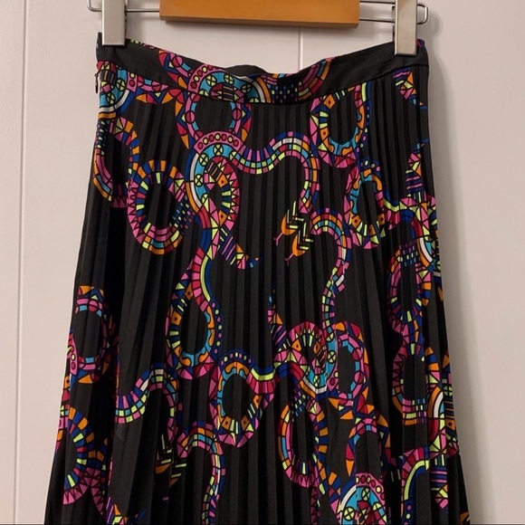 Mara Hoffman Snake Print Maxi Skirt Long Designer Boutique Rare Pleated Pattern - Picture 8 of 14